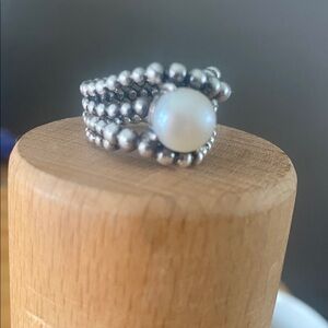 Michael Dawkins Pearl Ring size 8